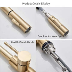 Pull Out Touch Sensor Kitchen Faucet 360 Rotation Smart Kitchen Tap