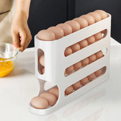 Automatic Scrolling Egg Rack Space Kitchen Rolling Eggs Container