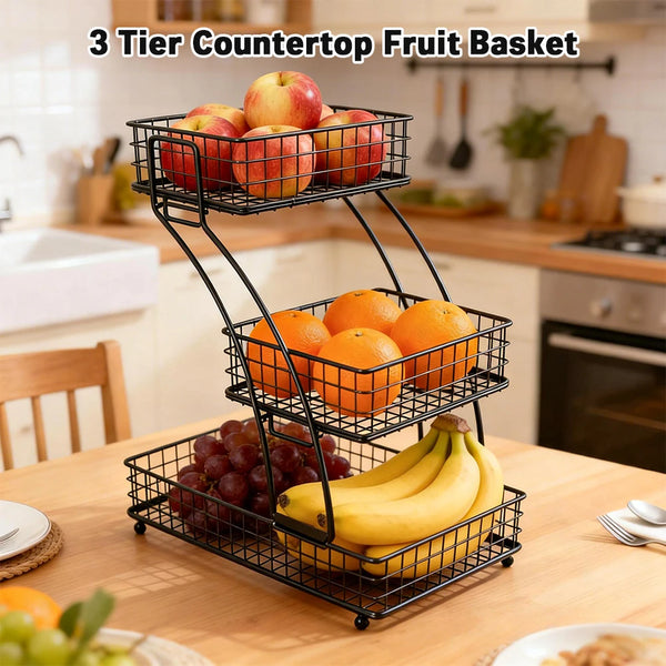 Fruit Basket Vegetable Basket Kitchen Countertop Storage Basket