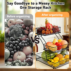 Fruit Basket Vegetable Basket Kitchen Countertop Storage Basket