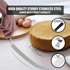 Cake Offset Spatula Stainless Steel Icing Spatula Handle Cake Spatula