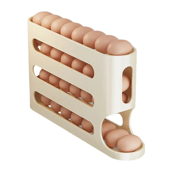 Automatic Scrolling Egg Rack Space Kitchen Rolling Eggs Container