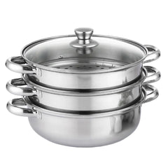 3 Tier Food Steamer with Lid Stainless Steel Steamer Cooker Steamer Pot