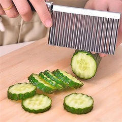 Creative Wavy Shaped Stainless Steel Wave Knife Potato Chip Slicer