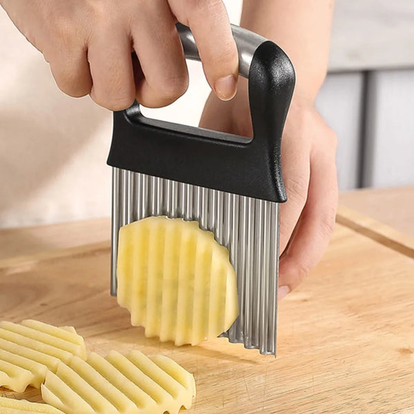 Practical Manual Wave Potato Cutter Sharp Hard Wavy Chopper