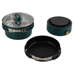 Portable Electric Hot Pot Foldable Handles Mini Hot Pot Noodle Cooker