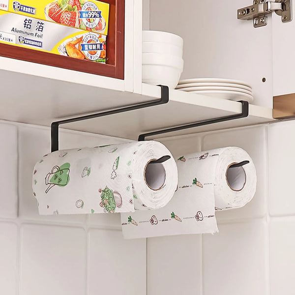 Kitchen Tissue Holder Punch Towel Holder Hanging Roll Paper Holder
