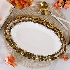 Golden Edged Ceramic Dining Plate Western Steak Plate Sushi Plates