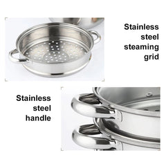 3 Tier Food Steamer with Lid Stainless Steel Steamer Cooker Steamer Pot