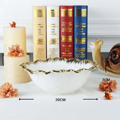 Golden Edged Ceramic Dining Plate Western Steak Plate Sushi Plates