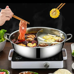 Double Compartment Hot Pot Cooker Gas Stove Compatible Chinese Hot Pot