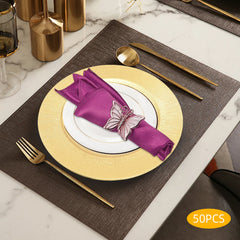 Gold Charger Plates Set Round Dinner Plates Serving Plates Dinner Decor