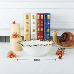 Golden Edged Ceramic Dining Plate Western Steak Plate Sushi Plates