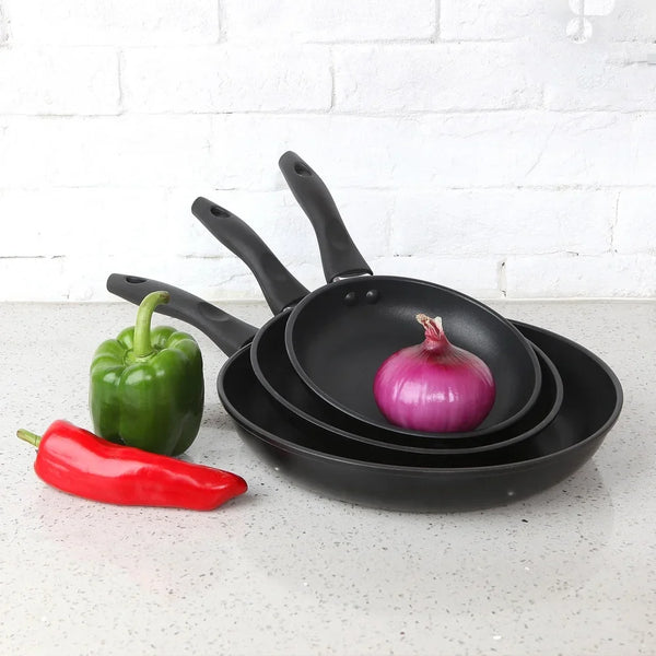 NonStick Aluminum Skillet Set Lightweight Skillets Dishwasher Safe Cookware