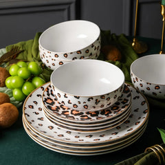 Dinnerware Set Porcelain Plates and Bowls Dishwasher & Microwave