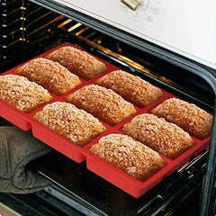 Cavity Silicone Mini Loaf Pan for Baking Cake Bread, Meatloaf