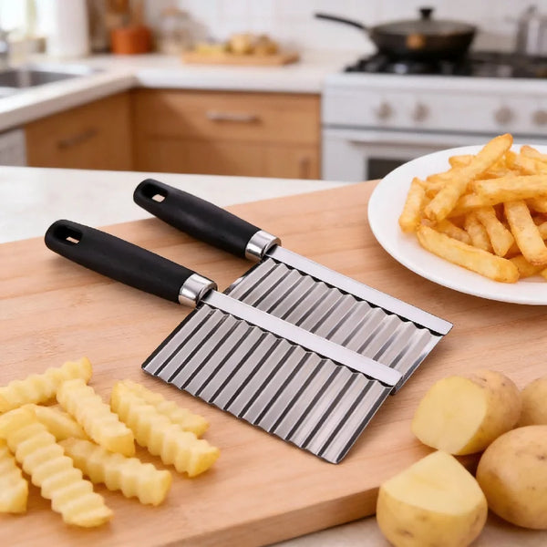 Creative Wavy Shaped Stainless Steel Wave Knife Potato Chip Slicer