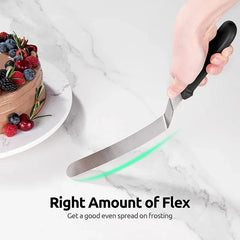 Cake Offset Spatula Stainless Steel Icing Spatula Handle Cake Spatula