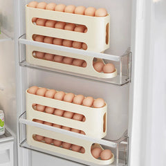 Automatic Scrolling Egg Rack Space Kitchen Rolling Eggs Container