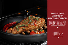 Dutch Oven Skillet Combo Cast Iron Cookware Multi Cooker Frying Pan