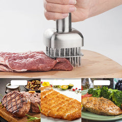 Steel Kitchen Tender Meat Needle Cooking Meat Tenderizer Tool