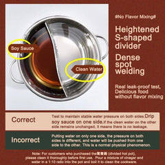 Double Compartment Hot Pot Cooker Gas Stove Compatible Chinese Hot Pot