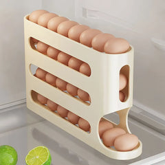 Automatic Scrolling Egg Rack Space Kitchen Rolling Eggs Container