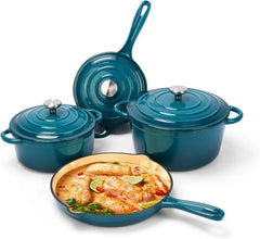 Cast Iron Cookware Set 7 Piece Enamel Cast Iron Set Ceramic Cookware Set