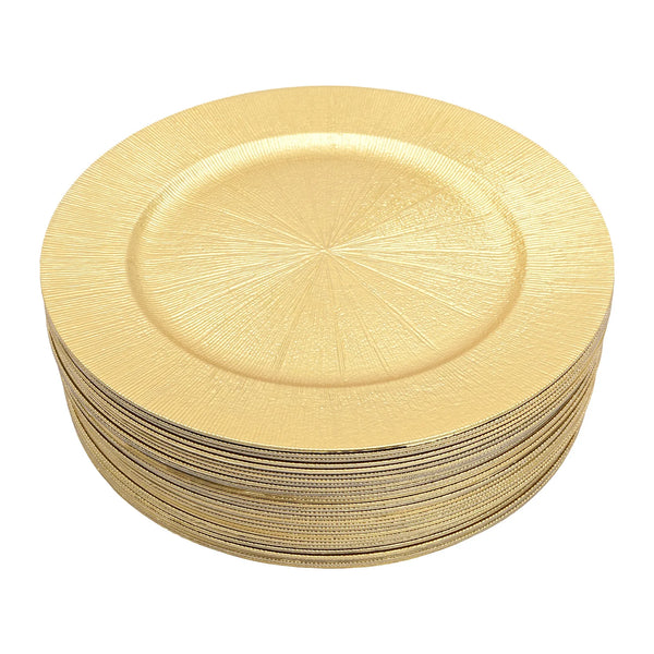 Gold Charger Plates Set Round Dinner Plates Serving Plates Dinner Decor