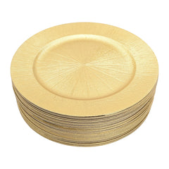Gold Charger Plates Set Round Dinner Plates Serving Plates Dinner Decor