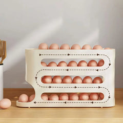Automatic Scrolling Egg Rack Space Kitchen Rolling Eggs Container