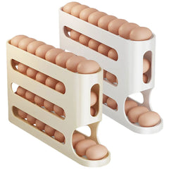 Automatic Scrolling Egg Rack Space Kitchen Rolling Eggs Container