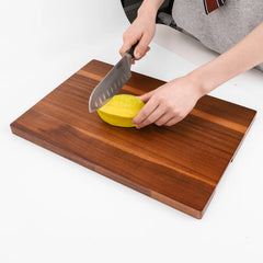 Acacia Wood Serving Plate with Grooves Carved Meat Wooden Plate
