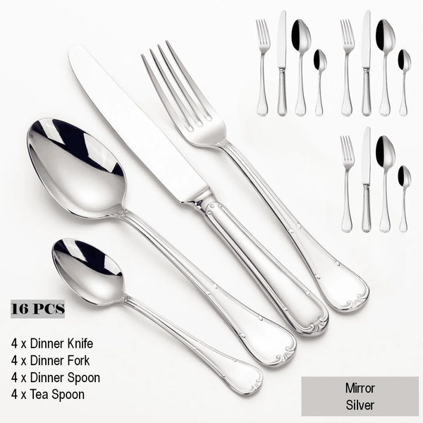Gold Plated Stainless Steel Cutlery Set Elegant Gold Cutlery Safe