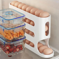 Automatic Scrolling Egg Rack Space Kitchen Rolling Eggs Container