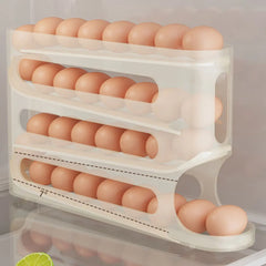 Automatic Scrolling Egg Rack Space Kitchen Rolling Eggs Container