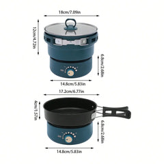 Portable Electric Hot Pot Foldable Handles Mini Hot Pot Noodle Cooker