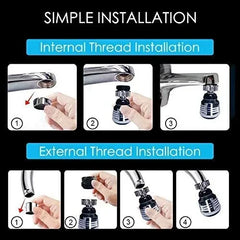 360 Rotatable Bubbler High Pressure Faucet Extender Water Gadgets