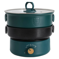 Portable Electric Hot Pot Foldable Handles Mini Hot Pot Noodle Cooker