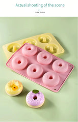 Food grade silicone donut Macaron colored round mold cookie