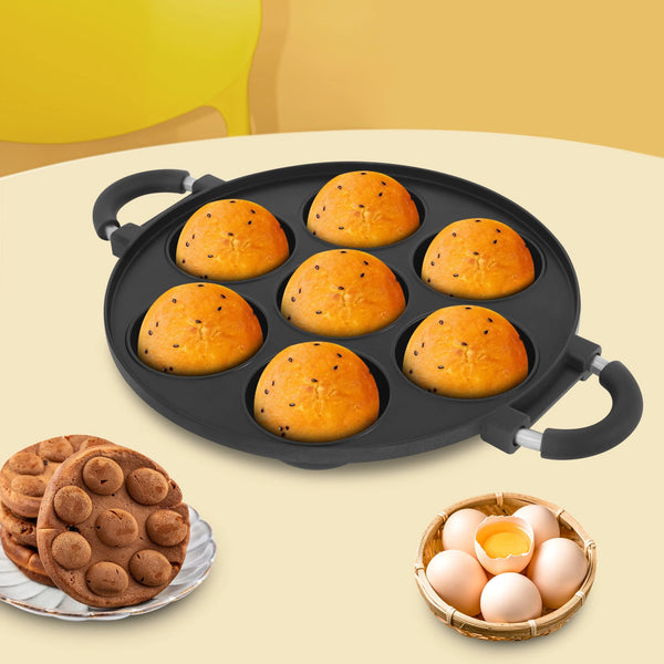 7-Hole Cake Mold Baking Pan with Handle Cake Cooking Pan Maker