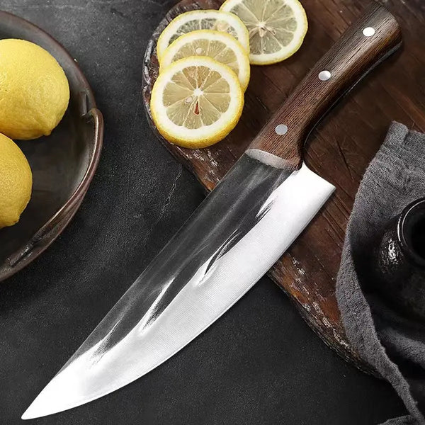 Stainless Steel Forged Chef Knife Slicing Kitchen Cleaver Butcher Cutter