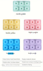 Food grade silicone donut Macaron colored round mold cookie