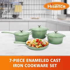Cast Iron Cookware Set 7 Piece Enamel Cast Iron Set Ceramic Cookware Set
