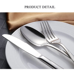 European Gold Dinnerware Stainless Steel Western Cutlery Knife Spoon