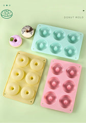 Food grade silicone donut Macaron colored round mold cookie