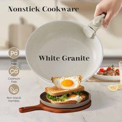 Pots and Pans Set Non Stick Induction Kitchen Cookware Stackable RV