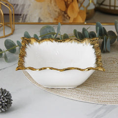 Golden Edged Ceramic Dining Plate Western Steak Plate Sushi Plates