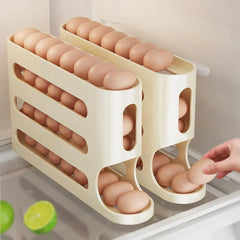Automatic Scrolling Egg Rack Space Kitchen Rolling Eggs Container