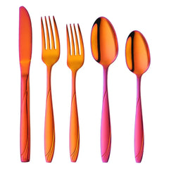 European Gold Dinnerware Stainless Steel Western Cutlery Knife Spoon